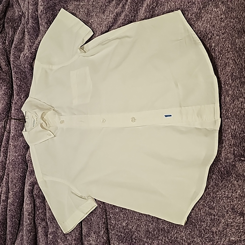 Boys crewcuts j crew short sleeve button down light cotton shirt white 10